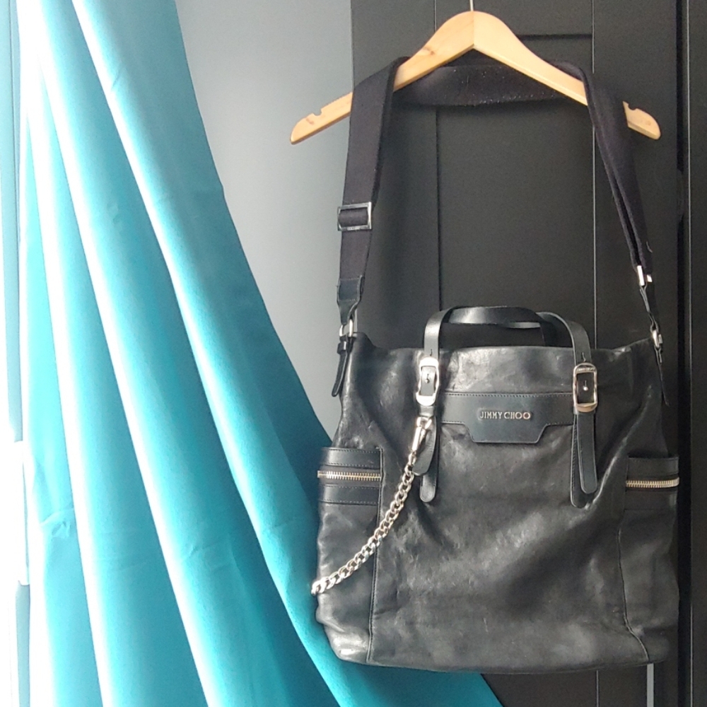 Jimmy Choo Biker Lambskin Messenger